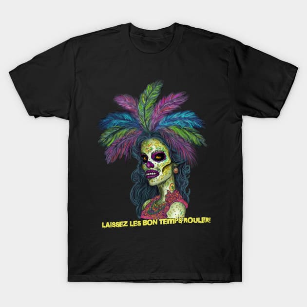 Mardi Gras Zombie T-Shirt by H. R. Sinclair